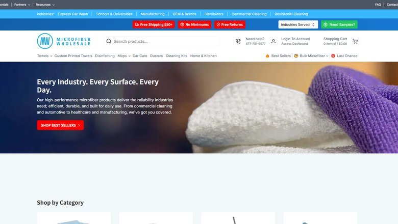Microfiber Wholesale 网站案例